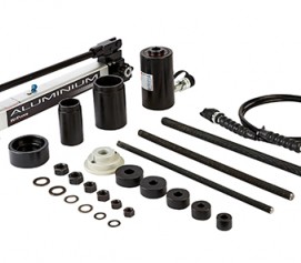 ست تعویض بوش شامل جک ، پمپ و شیلنگ هیدرولیکی با ظرفیت 18 تن مدل HBR-Range ساخت هایفورس انگلستان